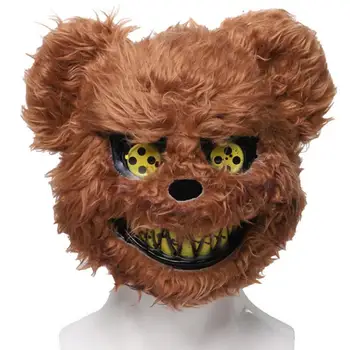 Biedējošu Lācis Masque Lāča Masku Spooky Halloween Zaķis Masque Izsmalcinātu Reāli Aksesuārus Pusēm Festivālos Apdare