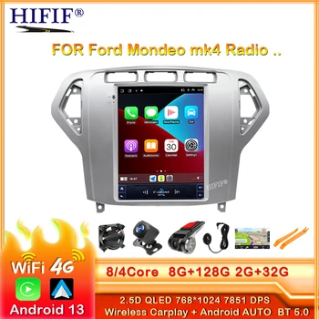 Android 13 Automašīnas Radio Ford Mondeo mk4 Galaxy A/C 2007-2010 Multivides Video 2Din 10.4