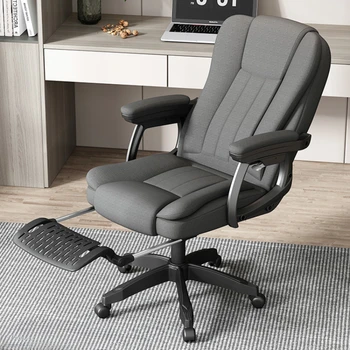 Ergonomisks Rotējošo Krēslu Pacēlājs ar Uzlabotu Piecu Zvaigžņu Kāju Dizains Microfiber Ādas Office Home Ērti Sēžot Relaksējoša