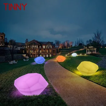 TINNY Mūsdienu 16 Krāsas Zālienu Gaismas USB Elektriskā Radošo 3D Balta Akmens Ar Tālvadības pulti IP65 Dekori Dārza Parkā