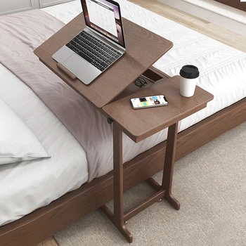 Masīvkoka gultas, galda, locīšanas gultas sānu galda mājās klēpjdatoru galda kopmītnē guļamistaba slinks dīvāns mazo locīšanas datora galda