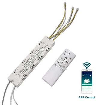 3 grupas izejas kabelis, LED transformators (40-60W)X6 tālvadības palete drive APP kontroles aptumšojami&krāsu maināms lustra vadītāja