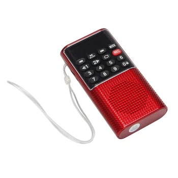 5X L-328 Mini Portatīvo Kabatas FM Auto Skenēšanas Radio, Mūzika, Audio, MP3 Atskaņotājs, Āra Mazo Skaļruni Ar Balss ieraksts
