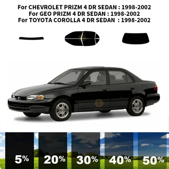 Sagrieztos nanoceramics auto UV Window Tint Komplekts Automobiļu Logu Plēves, Par CHEVROLET PRIZM 4 DR SEDANS, 1998. - 2002. gads