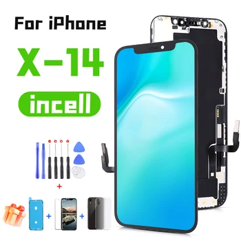 Jaunu Incell LCD iphone X XR XS 11 Ekrānu Replacemeent Ar 3D Touch Digitizer Montāža iPhone 12 Mini 13 14 LCD