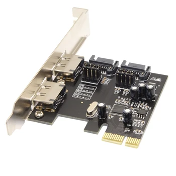 CY Xiwai PCI-E līdz 4 SATA Porti 3.0 ESATA PCIE SATA3 6Gbps PCI-E Adapter Paplašināšanas Karti