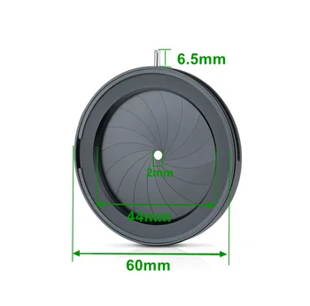 2-44mm Mehāniskās Iris Diafragma Regulējams Atvēruma Tālummaiņas Mikroskopa Kondensora Kameras Optiskais Modulis