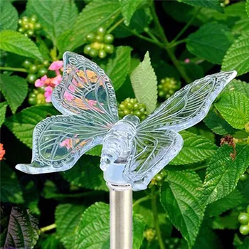 Dārza saules gaismas Spāre/Butterfly/Putnu Zālienu Lampas saules powered gaismas IP44 saules led lampas, ūdensizturīgs āra saules gaismas