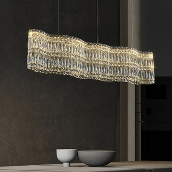AiPaiTe mūsdienu luksusa kristāla lustra izmantot, lai dzīvojamā istaba, ēdamistaba, guļamistaba franču minimālisma LED lustras