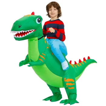 Bērnu T-Rex Dinozaura Piepūšamās Kostīmu Bērnu Anime Purima Halloween, Ziemassvētku Cosplay Tērpi, Kleita, Uzvalks Zēniem Meitenēm
