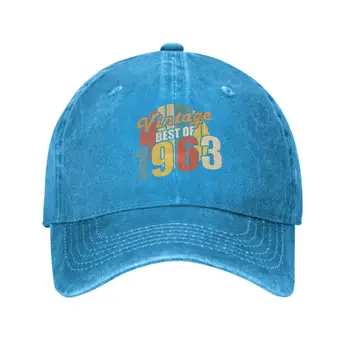Personalizētu Kokvilnas Vintage Labāko No 1963 60. Beisbola cepure Āra Vīriešiem Sieviešu Regulējams 60 Gadu Dzimšanas dienas Dāvana Tētis Cepure