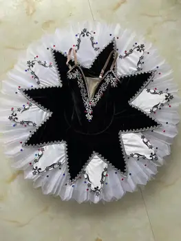 Profesionālās Black Plate Pankūku Tutu Balerīna, Balets Apģērbs Meitenēm Baleta Deju Kleitu Drēbes Meitenēm Baleta Svārki