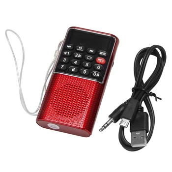 PIEAUGUMS-L-328 Mini Portatīvo Kabatas FM Auto Skenēšanas Radio, Mūzika, Audio, MP3 Atskaņotājs, Āra Mazo Skaļruni Ar Balss ieraksts