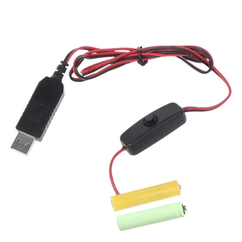 USB Strāvas Pārveidotājs DCBuck Separatorus Kabeļu Aizstāt 2gab 1,5 V AAA