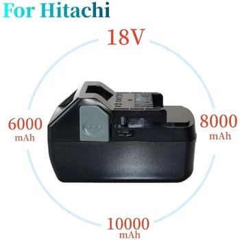18V 6.0/8.0/10.0 Ah Li-ion Akumulatora Hitachi Bezvada elektriskajos instrumentos BSL1850 BSL1860 BCL1815 EBM1830 BSL1840 330139