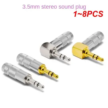 1~8PCS Vara 2,5 mm 3Pole / 4Pole Vīrietis ar Klipu Remonts Audio Austiņu Jack Plug Metāla Audio Lodēšanas par 6mm kabeļa DIY