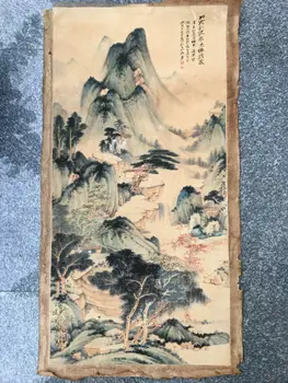Ķīnas Veco Ritiniet Zhang Daqian - Huayang pasaku Zāle, gleznas, rīspapīrs