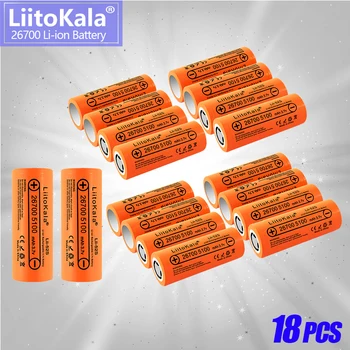 18PCS LiitoKala Lii-52S lielas Jaudas Litija-jonu Akumulators 5200mAh 26700 3.2 V LED Lukturīti Lukturis Medicīnas Iekārtas