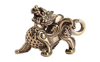 Ķīniešu Zodiaka Pūķis Rotājumi Qilin Pūķis Laimīgs, Ornamentu, Nav Izbalināt Misiņa Zodiaka Kirin Pūķis Rotājumu Mājas Apdare