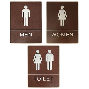Vannas istaba Sign WC, Tualetes Ieejas Pazīmes DIY Pašlīmējošas Sienas Uzlīmes Vīrieši Sievietes