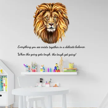Radošo 3D Lion Head Sienas Uzlīmes, Dzīvojamās Istabas Sienas Māksla Mūsdienu 3D Sienas Mājas Birojam Dekors Pusaudzis, Guļamistaba Dekori Tapetes
