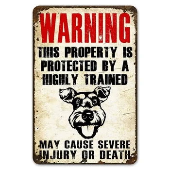Brīdinājums Šis Īpašums Ir Jāaizsargā Ar Beļģijas Malinois Suns Skārda Vintage Saimniecības Dekoru Mākslas Pet Mīļāko Skārda, Metāla, Zoo Joslā Dzīvnieku Vintag