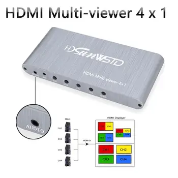 HDMI Multi Skatītājs 4 Attēlu Converter Komutatoru 4x1 HD Multi-Skatītāju Reizinātājs 1080P PIP Vairāku 4 Portu Klēpjdatoru, DATORU, DVD, TV