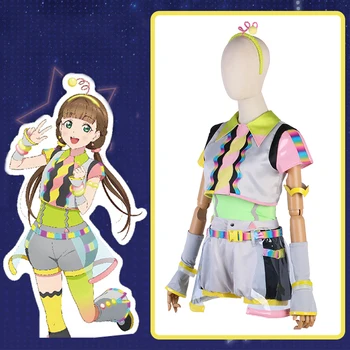Anime Lovelive cos Liella! Sakurakoji Kinako Vitamīns Vasaras Cosplay Kostīmu Gaismas Posmā Vienādu Uzvalks