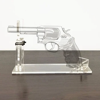 1 Gab. Rak Paparan Pistole Akrilik Fesyen Telus Pendakap Rak Pistole Sesuai Untuk Rak Penyimpanan Dapur Rumah Dan Bilik Mandi