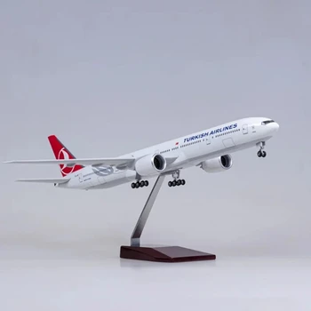 1/157 Mēroga 47CM 777 B777 Lidmašīnu turcijas Gaisa Airlines Modelis W Gaismas un Riteņu šasijas Lējumiem Plastmasas Sveķu Plaknes