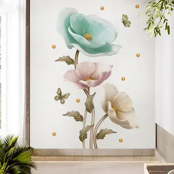 Skaista Orhideja Uzlīmes Izturīgs Augstas līmi Orhideju Augu, Sienas Uzlīmes, Home Dekoratīvās Glezniecības Elegants Telpu Sienām Ziedu