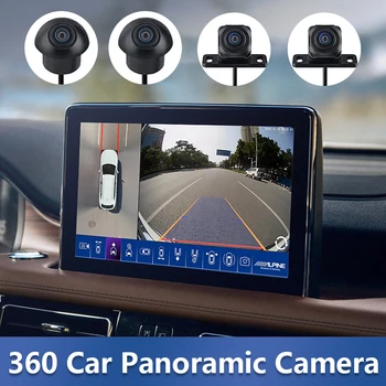 Putnu Apskatītu Ieskauj 360 Grādu Panorāmas Skats Kameras Automašīnu Transportlīdzekļa Ap Skats Drošas Braukšanas Assit Sistēmas Kamera