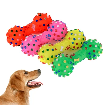 Lodveida Mazs Ērkšķis Hantele Rotaļlietas Pet Košļāt Rotaļlietas, Gumijas, Hanteles Formas Bite-Izturīgs Suns Interaktīvās Rotaļlietas Krāsu Izlases