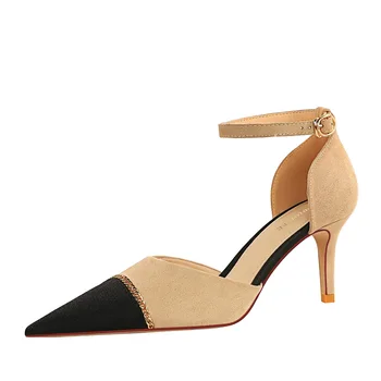 Jauns Seksīgs Modes Sieviešu Sandales augstpapēžu kurpes 8Cm Elegants Birojs Dāmas Kurpes Sieviešu Sandales Zīda Materiāla Luksusa Singlu Puse Apavi