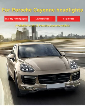 Auto Stils Aksesuāri Full LED Priekšējo Lukturu Par Porsche Cayenne 2011-2018 Lukturus, Pagrieziena Signāla Gaismu xenon lukturi LED