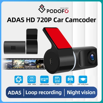Podofo ADAS DVR Dash Kamera Auto DVR ADAS Dash cam/WIFI un Android Car Video Registrator 720P Nakts redzamības Auto Reģistratoru