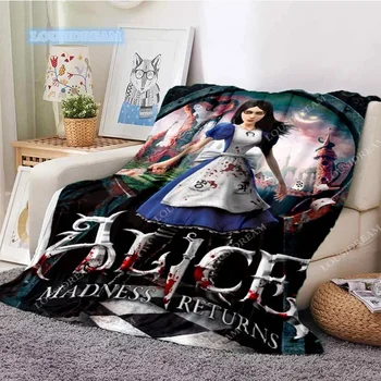 Alice: Madness Returns segu mīkstu plānas segas dāvanu dīvānu lapa auto pusdienas Nometnes gulta mest tukšu pic tukšu a1