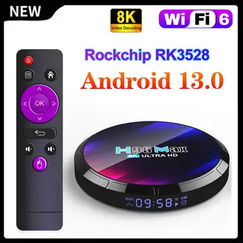 8K Video RK3528 TV Kastē Android 13 Media Player Četrkodolu 64 bitu Cortex A53 Android 13.0 Set Top Box Wifi6 BT5.0 4GB 64GB