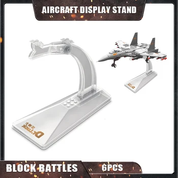 6Pcs Lidmašīnas Displejs Stāvēt/Plastmasas Celtniecības Bloki Modelis Statīvu Komplekti