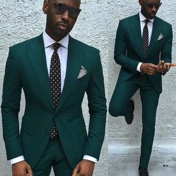 Modes Biznesa Uzvalki Vīriešiem, Kāzu Uzvalki Ternos Masculinos Slim Fit Līgavainis Tuxedos Kostīmu Homme 2 Gabalus(jcaket+Bikses)
