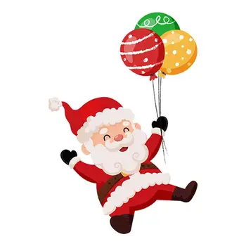 Gaismas Karikatūra Santa Claus Sienas Uzlīmes, Ziemassvētku Rotājumi Mājās Bērnu Istabas Sienas Dekors, Kas Spīd Tumsā Pārslēgties Uzlīmes