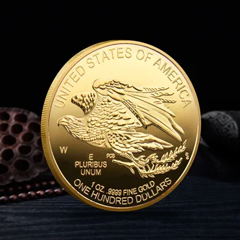 Brīvības Ērglis Suvenīri un Dāvanas Zelta Pārklājumu Challenge Monētas Brīvības Statuja Piemiņas Monētu MUMS Monētas