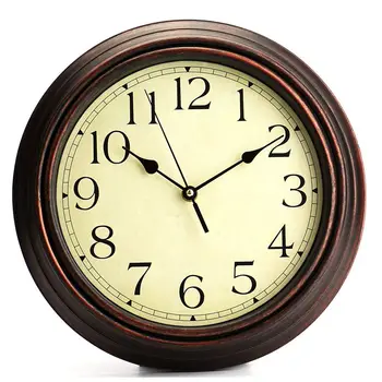 12-Collu Kārtā Classic Retro Pulkstenis, Kas Nav Atzīmējot Kvarca Dekoratīvās Sienas Pulkstenis
